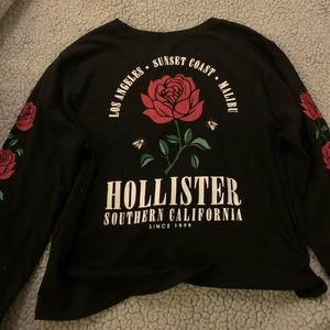 Long sleeve black rose shirt